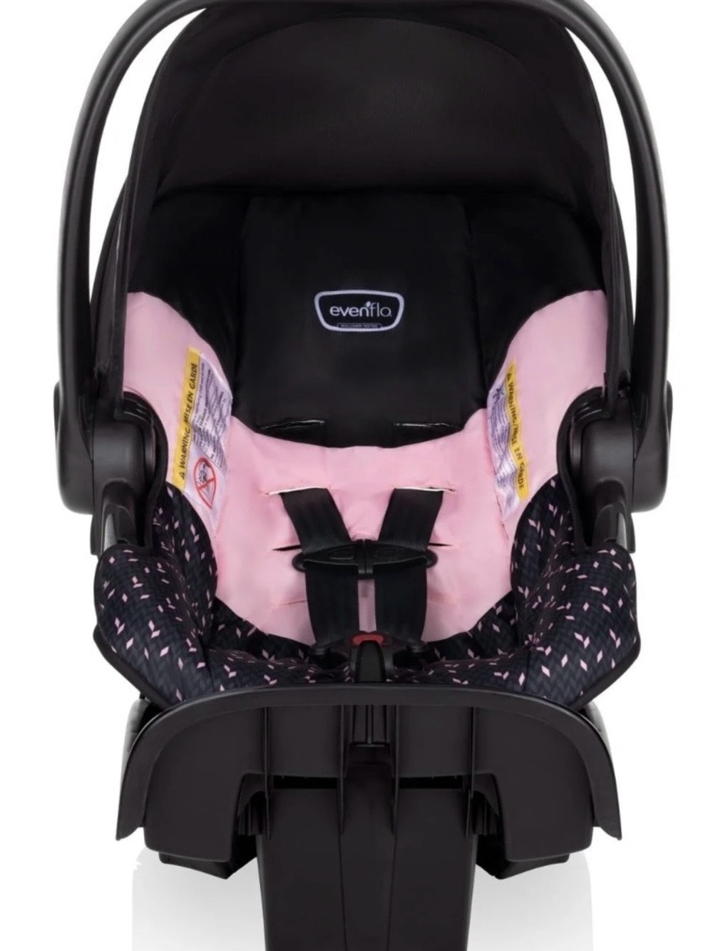 Evenflo Pink Infant Car Seat Carrier - Black/Pink